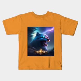 Majestic Encounter: A Fantasy Movie Poster Featuring a Magical Creature and an Enchanted Moment Kids T-Shirt